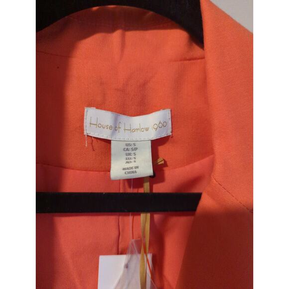 House of Harlow 1960 Living Coral Double Breasted Blazer size Small NWT - Picture 6 of 7